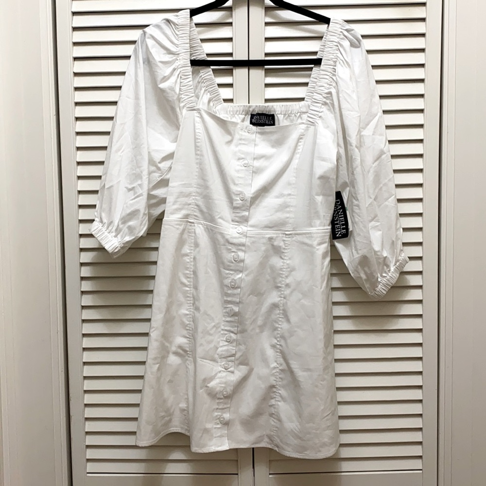 Danielle Bernstein White Puff Sleeve Dress